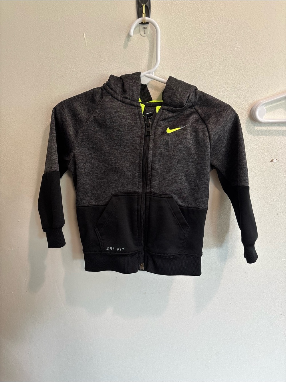 Nike 18 months Black & Charcoal Dri-FIT Full-Zip Hoodie